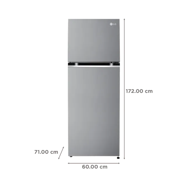 LG 343 Litres 2 Star Frost Free Double Door Convertible Refrigerator with Smart Diagnosis