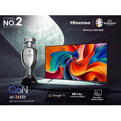 Hisense Q6N 109.22 cm (43 inch) QLED 4K Ultra HD Smart Google TV with 4K AI Upscaler
