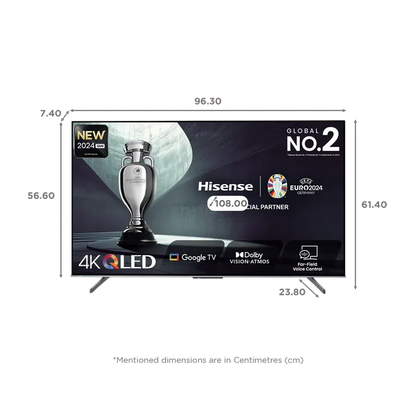 Hisense Q6N 109.22 cm (43 inch) QLED 4K Ultra HD Smart Google TV with 4K AI Upscaler