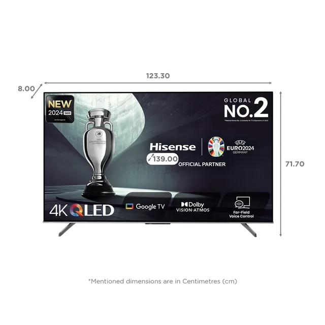 Hisense Q6N 139 cm (55 inch) QLED 4K Ultra HD Google TV with Dolby Vision & Dolby Atmos