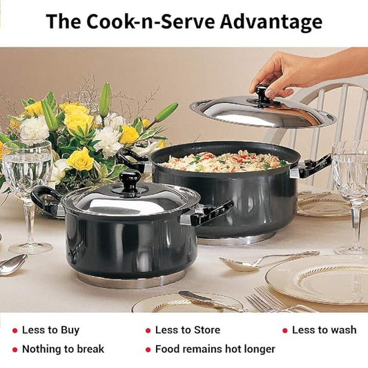 Hawkins Futura Hard Anodised Cook-n-Serve Stewpot 8.5 Litres