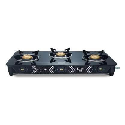 Preethi Alya Glass Top 3 Burner Gas Stove