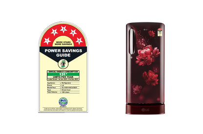 LG 185L Single Door Refrigerator with Base Stand Drawer, Smart Inverter Compressor, Smart Connect